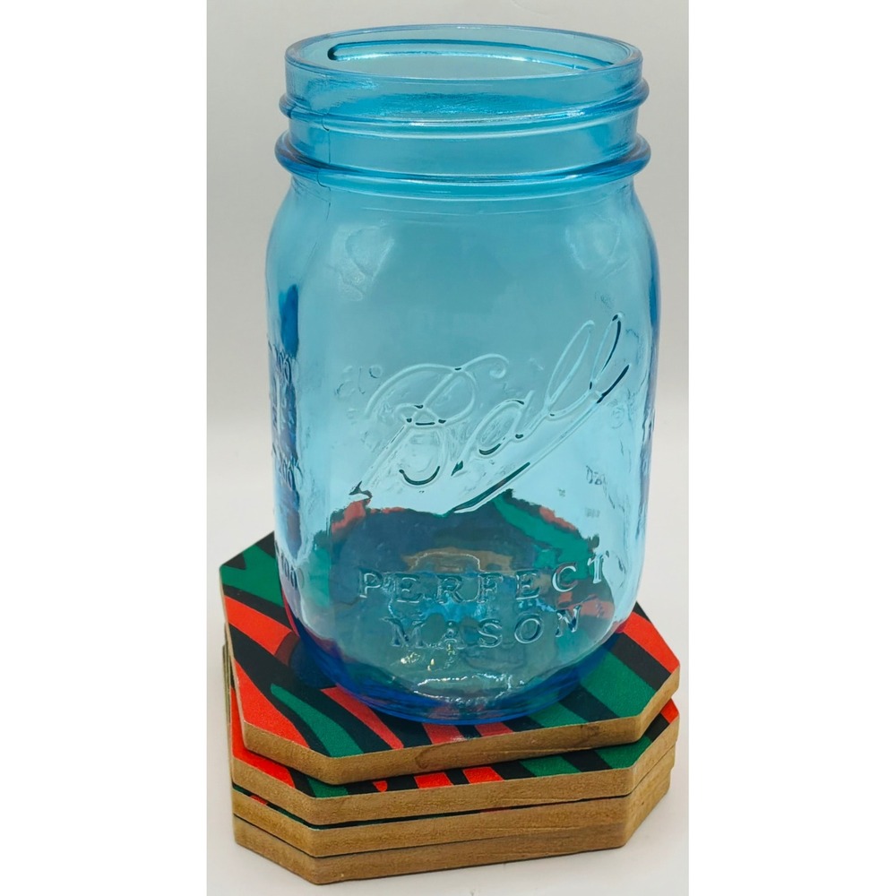 Ball Perfect Mason Pint Jar Blue Heritage Collection